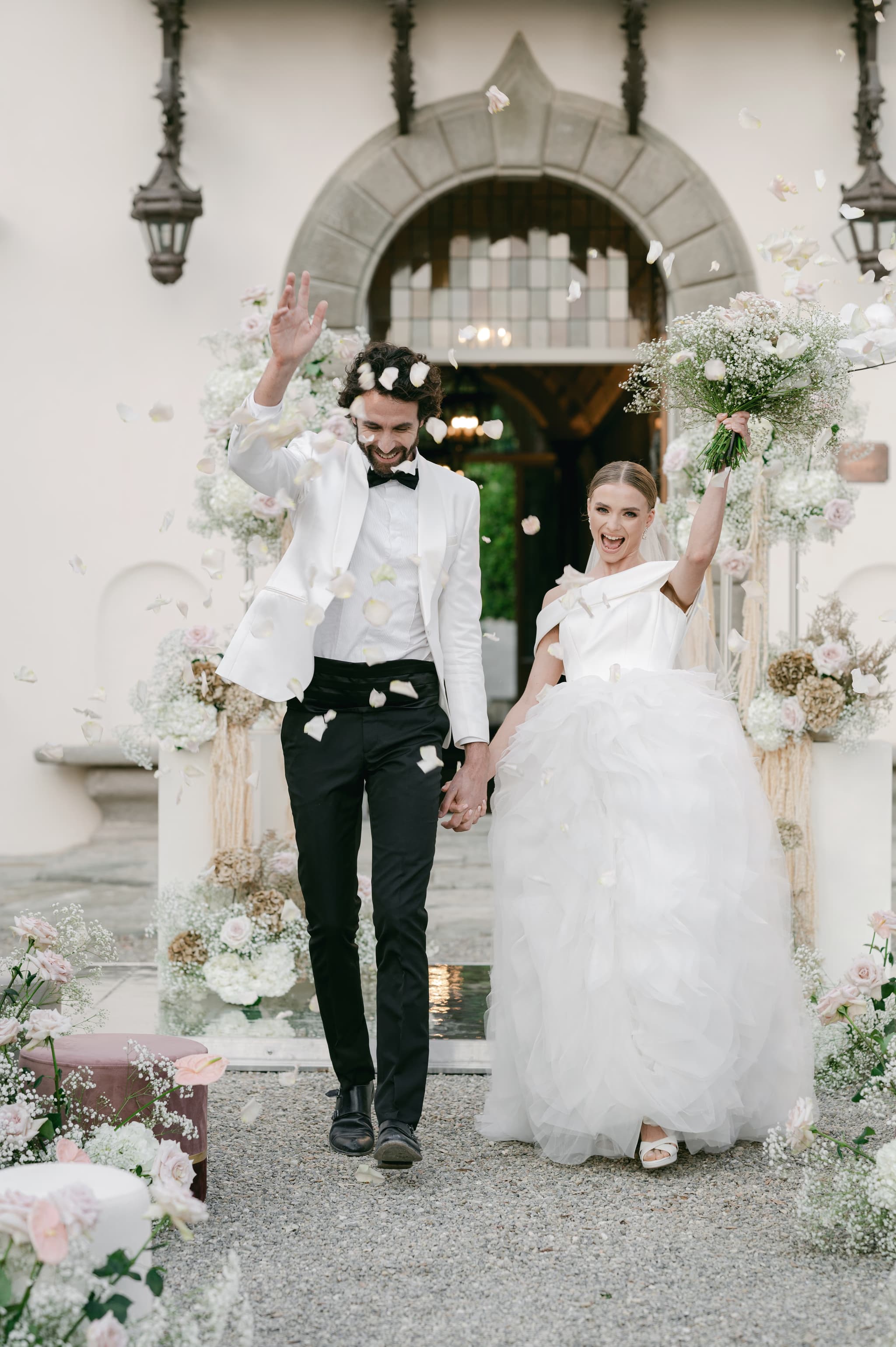 Elegant Tuscan wedding table setting